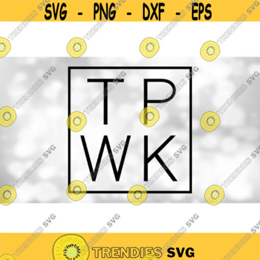 Inspirational Clipart Black TPWK in Large Cube Outline for Treat People with Kindness Inspired by Harry Styles Digital Download SVGPNG Design 1328