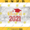 Inspirational Clipart Red and Gold Class of 2021 in Distressed Collegiate and Script Type w Graduation Cap Digital Download SVGPNG Design 994
