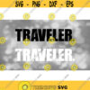 Inspirational Clipart Simple Word Traveler. in Thick Black or White Bold Sans Serif Uppercase Letter Style Digital Download SVG PNG Design 833