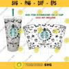 Inspired by Beetlejuice Starbucks Cup svg for Cricut Full Wrap Horror svg For Halloween Starbucks Cold Cup 24oz. 563