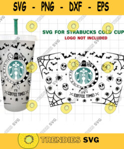 Inspired by Beetlejuice Starbucks Cup svg for Cricut Full Wrap Horror svg For Halloween Starbucks Cold Cup 24oz. 563