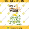 Invest in yourself word Cuttable Design SVG PNG DXF eps Designs Cameo File Silhouette Design 1077