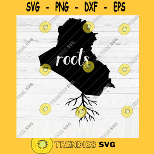 Iraq Roots SVG File Home Native Map Vector SVG Design for Cutting Machine Cut Files for Cricut Silhouette Png Pdf Eps Dxf SVG