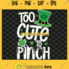 Irish Party St Patricks Day Too Cute To Pinch SVG PNG DXF EPS 1
