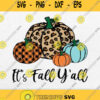 Its Fall Yall Plaid Pumpkin Leopard Svg Png
