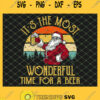 Its The Most Wonderful Time For A Beer Vintage Santa Claus SVG PNG DXF EPS 1