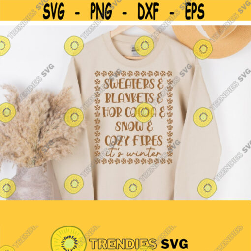 Its Winter Svg Christmas Svg Cut File Winter Shirt DesignMom Shirt Design Hot Cocoa QuotesWinter Things SvgPngEpsDxfPdf Vector Design 997