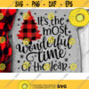Its the most Wonderful Time of the year Svg Buffalo Plaid Tree Svg Christmas Tree Svg Christmas Cut Files Dxf Eps Png Design 785 .jpg