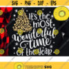 Its the most Wonderful Time of the year Svg Leopard Tree Svg Christmas Tree Svg Christmas Cut Files Dxf Eps Png Design 62 .jpg