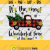 Its the most wonderful time of the year Buffalo Plaid Truck Svg Plaid Christmas Truck Svg Plaid Christmas Tree Svg Cutting Files