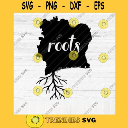 Ivory Coast Roots SVG File Home Native Map Vector SVG Design for Cutting Machine Cut Files for Cricut Silhouette Png Pdf Eps Dxf SVG