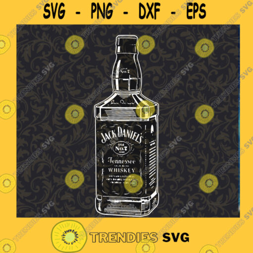 Jack Daniels SVG Bottle Of Tennessee Whiskey SVG Alcohol Jack Daniels Bottle SVG Cutting Files Vectore Clip Art Download Instant