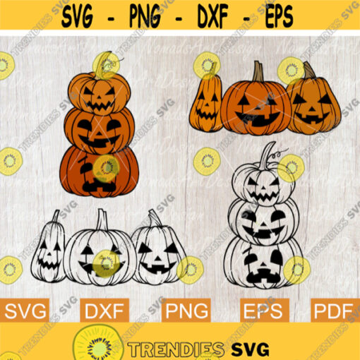 Jack O Lantern Svg Pumpkin Cut file Halloween Svg files Halloween Clipart Halloween Pumpkin Sublimation Designs Svg files for Cricut Design 125.jpg