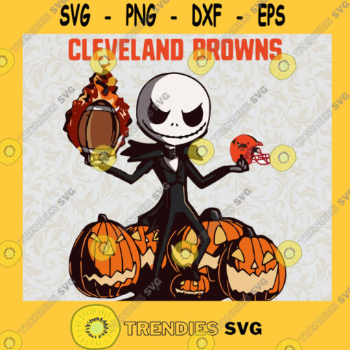 Jack Skellington Cleveland Browns SVG Jack Sport SVG Jack Pumpkin Halloween SVG Sport Halloween SVG