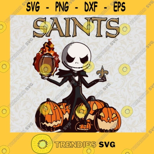 Jack Skellington Saints SVG Jack Sport SVG Jack Pumpkin Halloween SVG Sport Halloween SVG