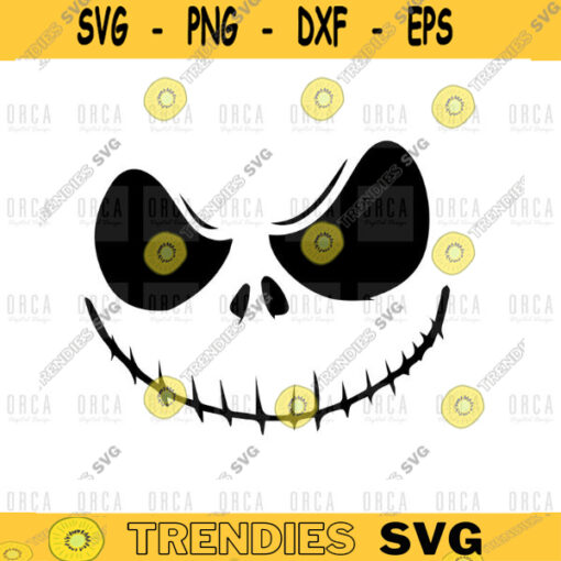 Jack Skellington svg Halloween Jack Skellington Face Pumpkin Face Svg Digital Download Pumpkin Face Mask svg 54