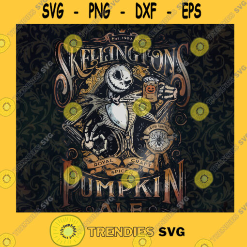 Jack Skellingtons Pumpkin Ale Bottle Label Wall Decoration SVG
