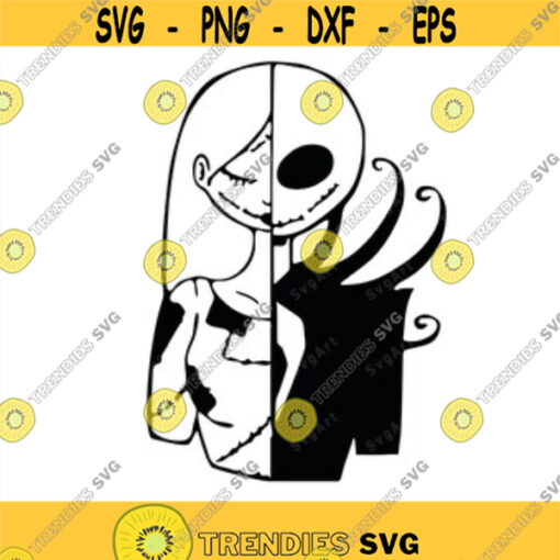 Jack and Sally Svg PNG PDF Cricut Silhouette Cricut svg Silhouette svg Digital Download A nightmare before christmas svg Design 2000