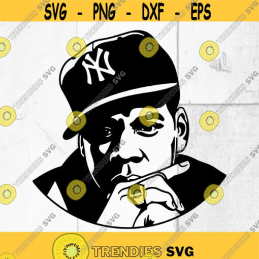 Jay Z SVG Cutting Files Rapper Digital Clip Art Jay Z Portrait SVG Files for Cricut Hip hop svg. Design 102