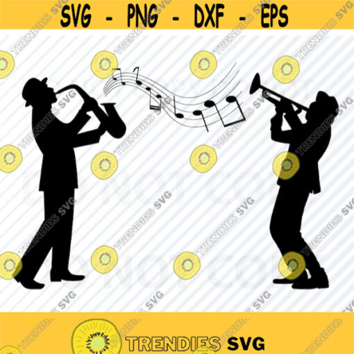 Jazz Band SVG Files For Cricut Silhouette Clipart Saxophone SVG Image Musical notes SVG Eps Saxophone Png Dxf Clip Art Jazzpng Design 115