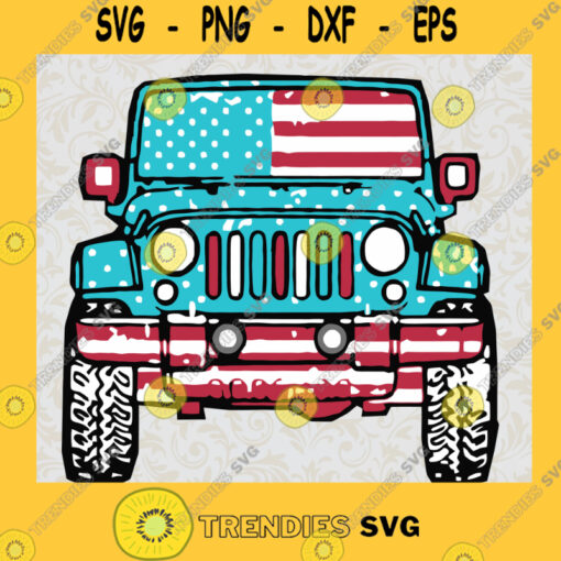 Jeep American SVG Jeep SVG Jeep Silhouette Amarican Flag Jeep SVG