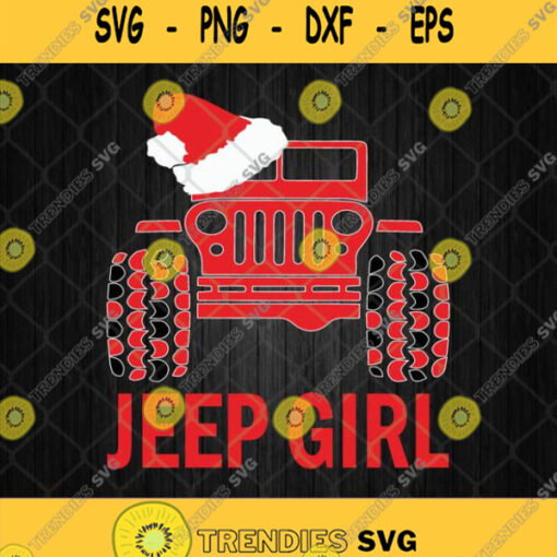 Jeep Girl Christmas Svg Merry Christmas Clipart