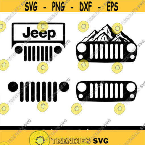 Jeep Grill Bundle SVG PNG PDF Cricut Silhouette Cricut svg Jeep Svg Jeep Silhouette Svg Jeep Grill Svg Design 1986