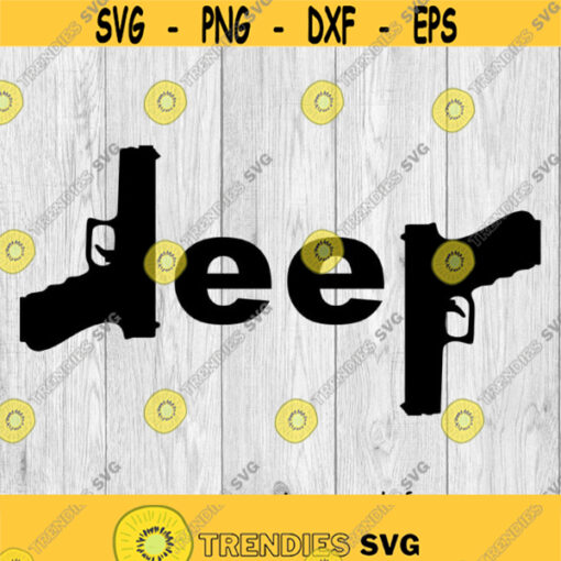 Jeep Pistols Jeep 2nsd Amendment Logo svg png ai eps dxf DIGITAL FILES for Cricut CNC and other cut or print projects Design 452