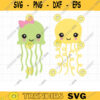 Jellyfish SVG DXF Files for Cricut and Silhouette Summer Cute Baby Jellyfish svg dxf Cut Files Commercial Use copy
