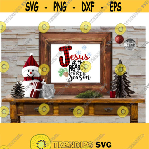 Jesus Christmas Svg Christmas SVG Buffalo Plaid Christmas SVG Christmas Clip Art Svg Eps Ai Pdf Png Jpeg Cut Files Design 386