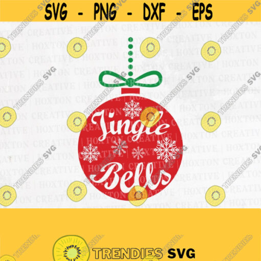Jingle Bells Bauble Svg File Christmas Tree Bauble Svg Merry Christmas Svg Winter Svg Christmas Decor SvgDesign 536