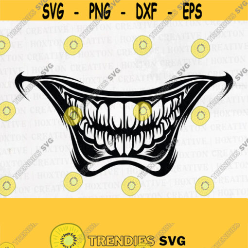 Joker Smile Clown Svg Laughing Clown Svg Funny Mouth Svg Mask Evil Svg Grinning Teeth Svg Cut FileDesign 278