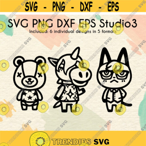 Julian Raymond and Stitches Bundle Files Animal Villagers SVG Digital Download svg dxf png eps studio3Design 66.jpg