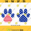 July 4th Paw Prints svg paw dog svg Fourth of July SVG 4th of July Svg Patriotic SVG America Svg Cricut Silhouette Cut File svg dxf Design 242