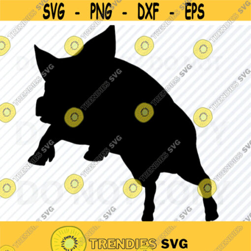 Jumping Pig SVG Files for Cricut Pig Clip Art Pig Silhouette Vector Images Farm animal svg Pig png Eps Pig Dxf cnc cut files animal Design 731