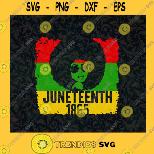 Juneteenth 1865 Afro Woman Flag Freedom Day SVG Digital Files Cut Files For Cricut Instant Download Vector Download Print Files