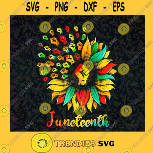 Juneteenth Colorful Sunflower SVG Independence Day Idea for Perfect Gift Gift for Everyone Digital Files Cut Files For Cricut Instant Download Vector Download Print Files