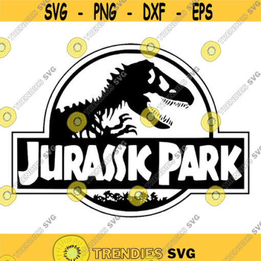 Jurassic park black and white themed svg digital cut file Design 98