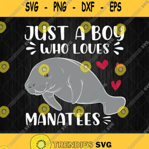 Just A Boy Who Loves Manatees Svg Png