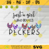 Just A Girl Who Loves PECKERS Sublimation Funny Humor Chicken Shirt Design Digital Design Download PNG