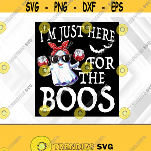 Just Here for the Boos PNGBoo Ghost Sunglasses Halloween Fall Drinking Graphic for Fall Funny Halloween with Saying Digital Download Design 346