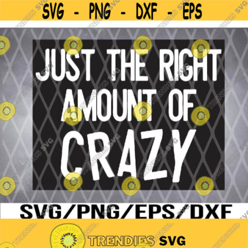 Just The Right Amount Of Crazy svg Design 273