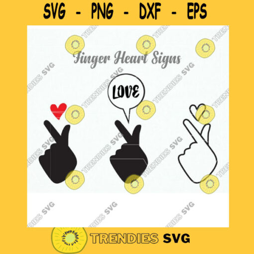 KPOP Finger Heart Svg. Hand heart symbol clip art. Love hand gesture. Heart symbol svg dxf png eps cut files for Silhouette Cameo Cricut