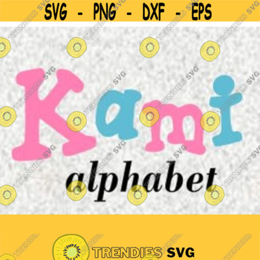 Kami Alphabet Files SVG DXF. AI Pdf Ps Cutting Files for Electronic Cutting Machines