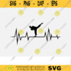 Karate SVG Heartbeat karate svg martial arts svg taekwondo svg dxf png for lovers Design 417 copy