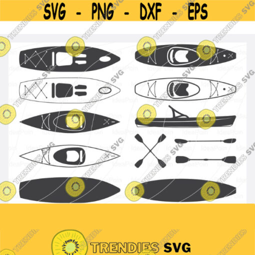 Kayak SVG Kayak Paddle SVG Sport Outdoor SVG Rowing Svg Kayak Silhouette Water Sports Svg Silhouette Cameo vinyl design Cameo Svg