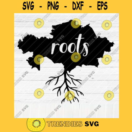 Kazakhstan Roots SVG File Home Native Map Vector SVG Design for Cutting Machine Cut Files for Cricut Silhouette Png Pdf Eps Dxf SVG