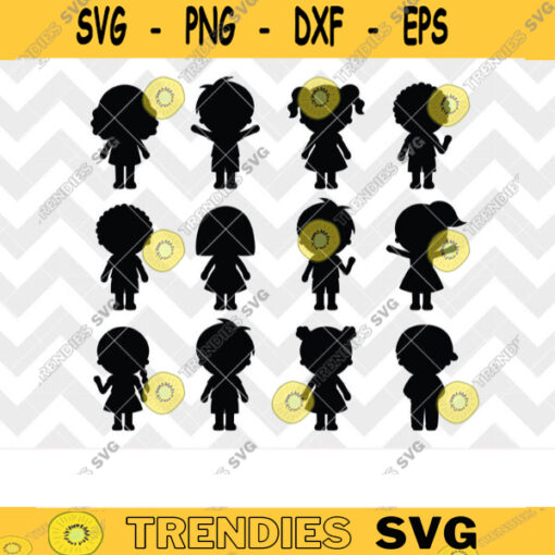 Kid Silhouette Svg Boy and Girl Silhouette Svg Png Clipart Cut Files Student Children Silhouette Shape Kid Shape Confetti Svg Dxf copy