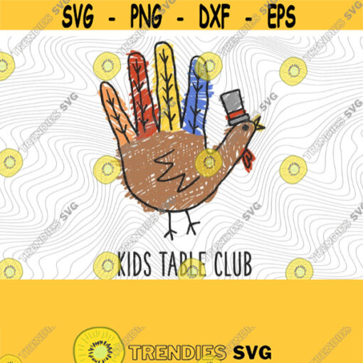 Kids Table Club PNG Print Files Sublimation Mashed Potatoes Turkey Day Thanksgiving Dinner Thanksgiving Puns Pie Day Food Puns Design 325