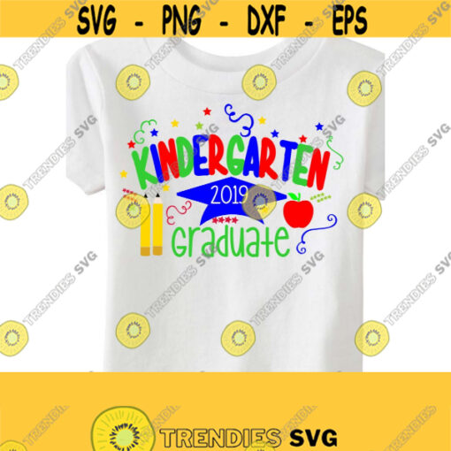 Kindergarten Graduate SVG Kids School Kids Graduation ShirtSchool SVG DXF Eps Ai Jpeg Png and Pdf